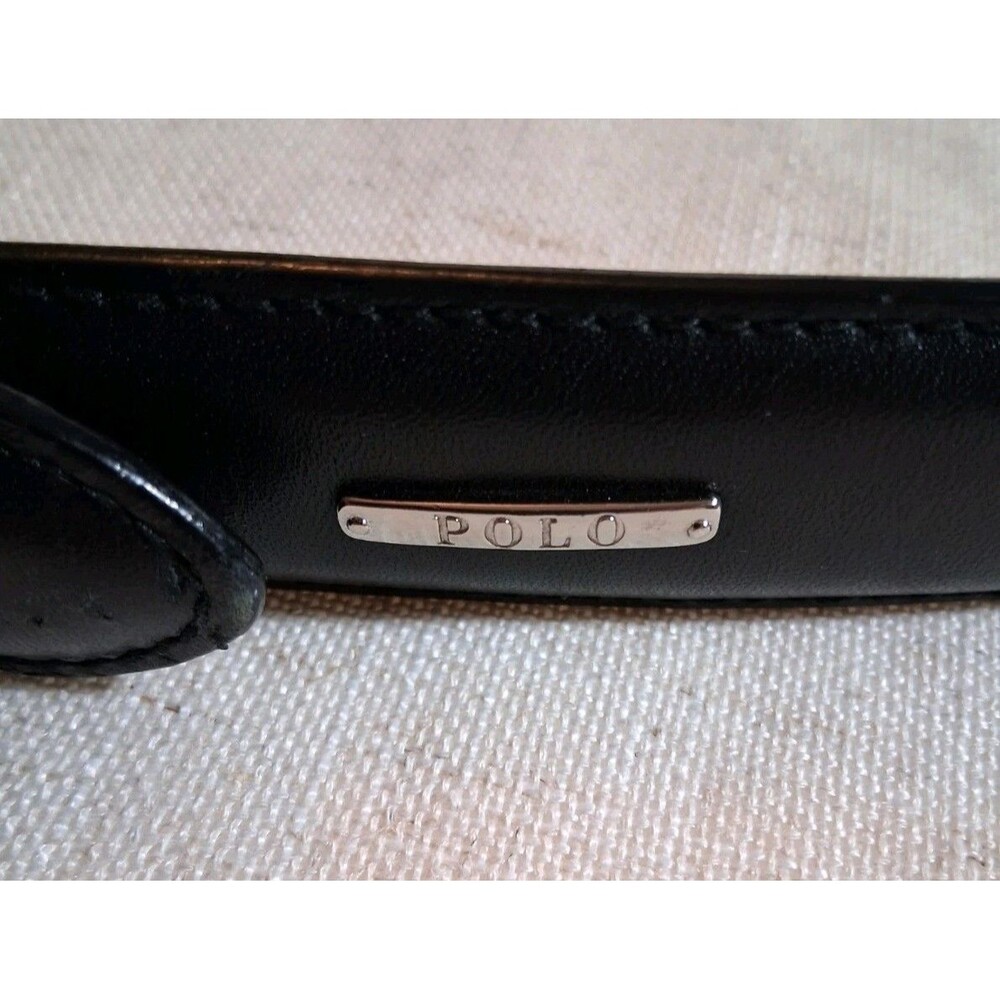 Polo Ralph Lauren Black Italian Saddle Leather Dress Belt  Men's Size 40/100